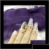 Bandringe Punk Armour Gold Ton Fingernagel Knöchel Finger Tipp Ring Night Club Guard Gntc7 Nqhzx Drop Lieferung Schmuck DHPSG DHPSG