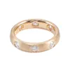 3.5mm Real Diamond Eternity Wedding Band 10k 14k 18k Solid Gold Custom Brush Antique Style Gold Ring