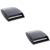 2pcs Universal Car Hood Scoop Racing Air Intake Bonnet Vent Grille Cover (Black)