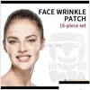 Face Care Devices 16pcs 11pcs herbruikbare dunne stickers gezichtslijn rimpel saggende huidlift omhoog tape frons smile lijnen voorhoofd antiwrin dhnth