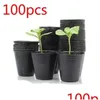 Planters Pots 100Pcs Plant Nursery Garden Growing Pot Home Planter Flower Seedlings Sowing Drop Delivery Patio Lawn Supplies Dhwiq