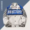 Jackets femininos Bomber Coat Spring Letra de outono impressão Hip Hop High Street Baseball Outwear Bordides Varsity Racing Unisex 230818