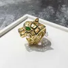 Band Rings Fashion accessories personalized charm cool and hollow out green eyed tiger and leopard head rings trendy for men and women J230819