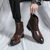 Boots Golden Sapling Casual Business for Men Fashion Leather Shoes Classics Chelsea Boot Leisure Man Shoe Dress Formal Footwear 230818