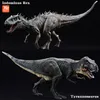 アクションおもちゃのフィギュアジュラシック恐竜t-rexモササウルスヴェロキラプトルモデルアクションフィギュア動物装飾収集ハロウィーンギフトキッズおもちゃ230818