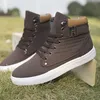 Boots Men's Shoes Fashion Male Casual Sneaker HighTop Board Shoe Retro Lace Up Zapatos Hombre 2023 Korean 230818