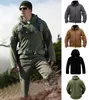 Herrtröjor män oss militär taktisk jacka vinter termisk fleece zip up utomhus sport huva rockar vindtät vandring utomhus armé jackor 230816