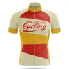 Conjuntos de corridas retrô desfrutar de ciclismo shorts de bicicleta camisa de bicicleta camisa de camisa de bicicleta de manga curta de manga curta