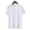 Men's T Shirts L--7XL Mens Summer Short Sleeve O-neck Solid Loose Casual Thin Comfortable Fitness Male Tops Tees Clothes Hw48