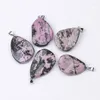 Pendentif Colliers 5 pcs/Lot Vague Forme Améthyste Cornaline Mousse Agate Jaspe Pierre Pendentifs Pour Collier