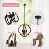 Lampes suspendues Ganeed 4-Light Rustic Farmhouse Orb Lustre Vintage Suspension Plafonnier Avec Chaîne Réglable