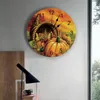 Orologi da parete Giorno del Ringraziamento Orologio moderno di zucca per decorazione per ufficio casa soggiorno decorazioni da bagno ago per orologio appeso