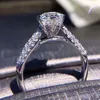 Кластерные кольца Diwenfu 925 Sliver Real Vs1 Diamond Ring для женщин 1 Dainty Cirle Anillos de Bizuteria Gemstone Jewelry Box