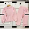 vêtements de marque pour enfants jolis ensembles de bébé rose taille 90-160 CM 2pcs pulls imprimés animaux et pantalons de couleur unie nouveau produit April06