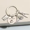 Key Rings Engineer Keychain Book Rer Compasses Ring Architect Chains Student Gifts For Women Men Diy Handmade Jewelry Drop Delivery Smtia