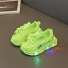 Athletic Outdoor LED Illuminated Shoes Kid Sneakers Ultralight Breathable Running Shoes Soft Sole Girls Casual Trainers Outdoor Sport Boy Shoes 230818