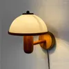 Duvar lambası mantar nordic modern LED ışıkları ev yatak odası oturma odası dekorasyon koridoru sconce kapalı aydınlatma