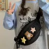 Sacs de soirée japonais mignon petit ours poitrine sac étoile dessin animé étudiant sac à bandoulière petite fille fraîche sac à bandoulière sac pour femme 230818