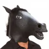 Masques de fête Cosplay Cheval Tête Masque Halloween Party Décoration Latex Animal Costume Théâtre Prank Fou Festival Halloween Décor Accessoires 230818