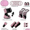 Other Interior Accessories 20Pcs/Set Rhinestones Car Phone Holder Bling For Women Hooks Sticker Pad Set Pink Drop Delivery Mobiles M Dh2Pl