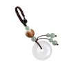 Porte-clés WEIYU naturel Agates pierre pendentif rond sculpté à la main Lotus porte-clés porte-clés pour femmes sacs de voiture accessoires