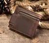 Brieftaschen SBIRDS Leder Brieftasche Real Cowskin Short Tasche Clip -Karte für Männer männliche Tasche schlank