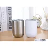 Wine Glasses Diy Sublimation 12Oz Tumbler Stainless Steel Straight Egg Cups Stemless With Lid Vacuum Shape Bj3N3 Drop Delivery Home Otdkg