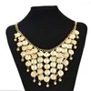 Necklace Earrings Set Arrival Vintage Show Jewelry Accessories Golden Color Alloy Exaggerated Geometry Drop