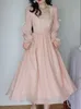 Elegante elegante dolce coreano in stile coreano dres France vintage serata abito midi manica bolla manica retrò fata 230808