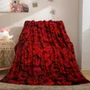 Koce Rose Flower Print Koc Rzut Koce Super miękka rodzinna sofa Sofa Ket na łóżku Rzuca Letnia rozmiar biura Kołdra R230819