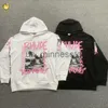 Men's Hoodies Sweatshirts Men Woman Oversized Pullover Sweatshirts Graphic Pink Letter Graffiti Best Quality Casual Hip Hop White Black Hoodies J230818