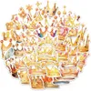 50pcs Imperial Crown Aufkleber süßer Cartoon Gold Right Graffiti Aufkleber für DIY -Gepäck Laptop Skateboard Motorradfahrradaufkleber