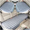 Other Interior Accessories Car Seat Er Front Rear Flocking Cloth Cushion Non Slide Winter Protector Mat Pad Keep Warm Fit Truck Suv Dhlro