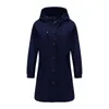 Femmes Trench Coats Imperméable Veste Coupe-Vent Imperméable À Capuche Dames Casual Long Lâche Extérieur Coupe-Vent