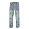 Men's Jeans Mens Baggy Star Printing Denim Pants Straight Leg Fashion Male Trousers Vertical Tube Casual