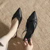 Sandals for Women In Summer Wear Skirts French Flat Bottomed Outerwear Pointed Modern Women's Shoes 230818