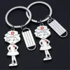 Keychains Lanyards Cute Nurse Face Mask Keychain Medical Students Key Holder Thanksgiving Gift For And Doctor Drop Delivery Smt6G