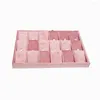 Jewelry Pouches Pink Velvet Stackable Tray Holder Jewellery Display Storage Ring Earrings Necklace Pendant Organizer Box Showcase Drawer