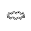 Anelli a cluster CKK 925 Sterling Silver Lhimmering Zigzag Ring per donne Gioielli Originals Regalo per l'anniversario della moda