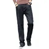 Mäns jeans 2023 Wide Leg Boot Cut Relax Män Löst fit Male Blue Denim Pants Casual byxor stor storlek 42 44