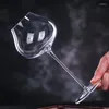 Copos de vinho feitos de cristal artesanal de vidro transparente coquetel criativo para festas de barra de barra