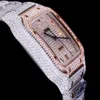 Amg Motre Be Luxe Babysbreath Diamond Orologio 40mm 9015 Movimento meccanico automatico 904L Acciaio Watchs Orologi da uomo Orologi da polso RELOJES