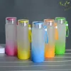 Sublimation Water Flasche 500 ml Gefrostierte Glaswasserflaschen Abgeordneter Becher -Getränkekarten Tassen