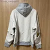 Herrtröjor tröjor kapitalt leende patch reversibelt dubbel ansikte japanska leende hoodie z230818