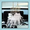 Interiördekorationer Feather Dream Catcher Wind Chimes Decoration Car Pendant Charms bakspegel