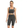 Active Sets Seam Women Yoga Set Sport Bra High Waist Shorts Fitness 2 Piece Sportwear Workout Suits