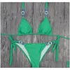 Swimwear femminile Diamanti fatti a mano Bikini Donne in pizzo Diamond Pace Swimsuit Crystal Bareding Abita