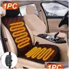 Car Seat Covers Ers Seametal Heated 12V Heating Cushion Fit For 5/7Seats Chair Winter Warm Plush Mobiles Er Drop Delivery Motorcycle Dhfd6