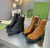 Nouvelles bottes de luxe bottine designer Martin Desert pour femmes chaussures classiques mode hiver bottes en cuir talon grossier femmes chaussures avec boîte sacs à poussière