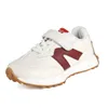 Atletik Açık Hava Çocuk Ayakkabıları Kızlar ve Erkek Çocuklar Spor Ayakkabıları Nefes Alabaç Pu Deri Bebek Daireleri Tenis Ayakkabı Pembe/Siyah/Gri Boyut 21 ~ 230818